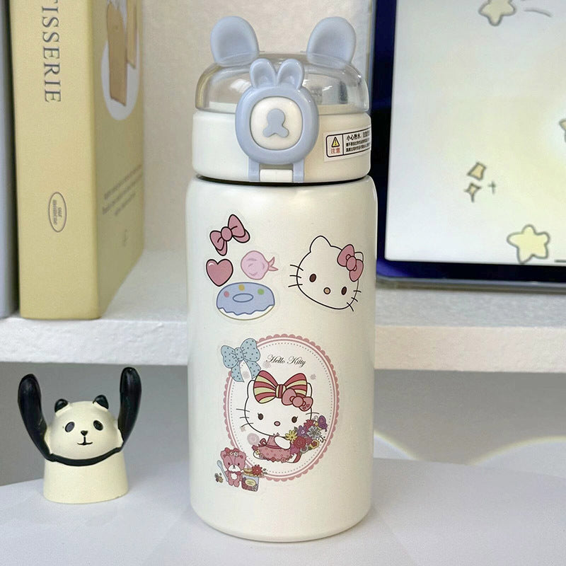 Women's insulated drinking bottle with secure flip lid and cute design Bowlift