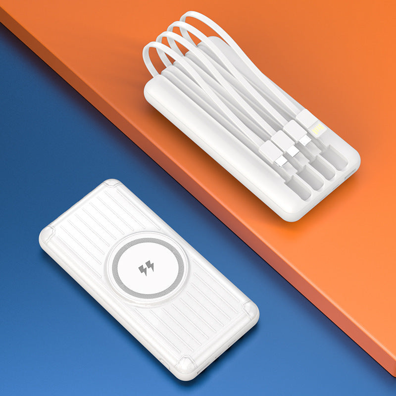 Compact power bank with integrated charging cable and fast USB-C connection Bowlift