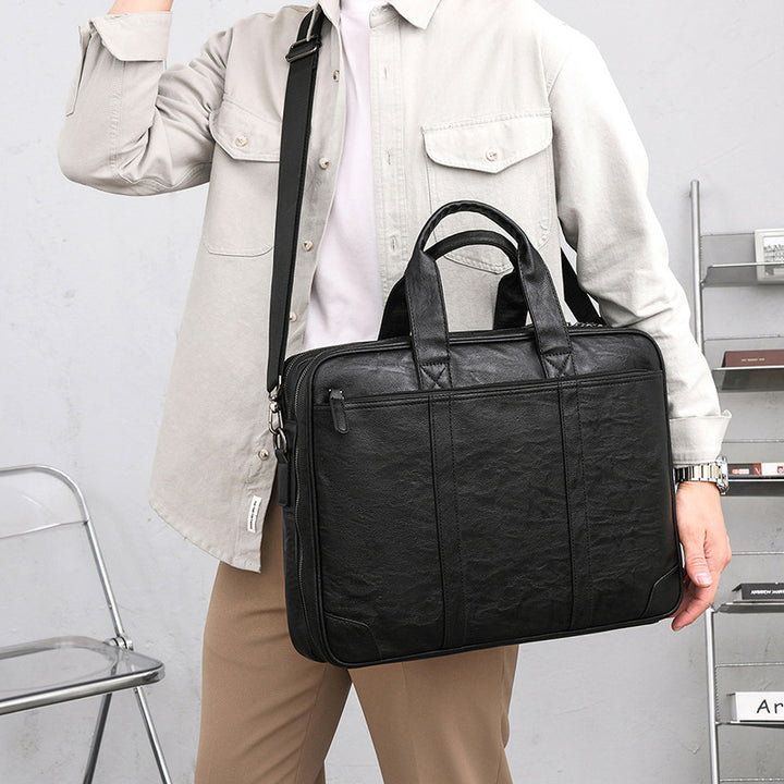 Laptop and Briefcase Made of High-Quality Leather Bowlift