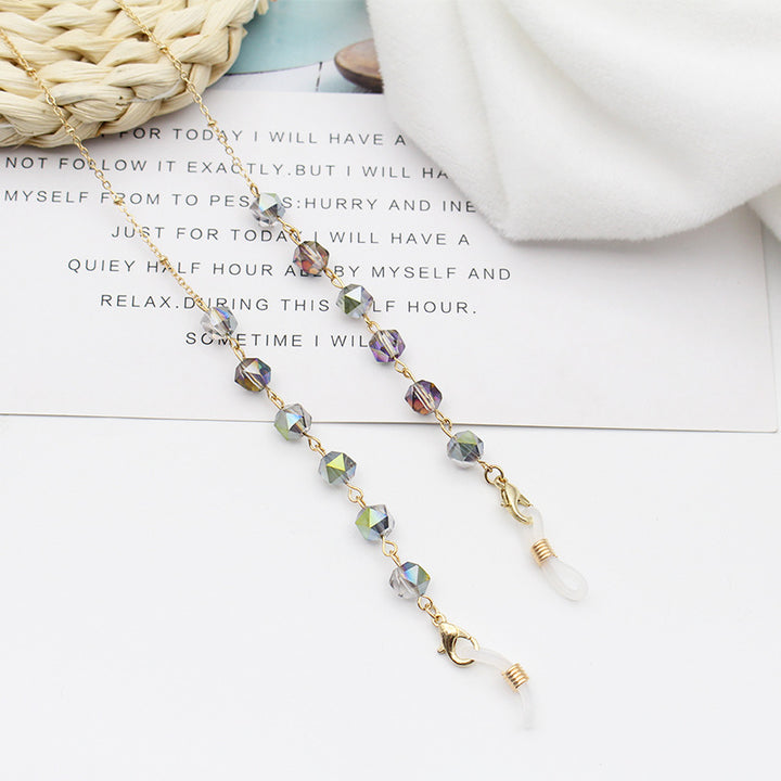 Crystal-Embellished Eyewear Chain Bowlift
