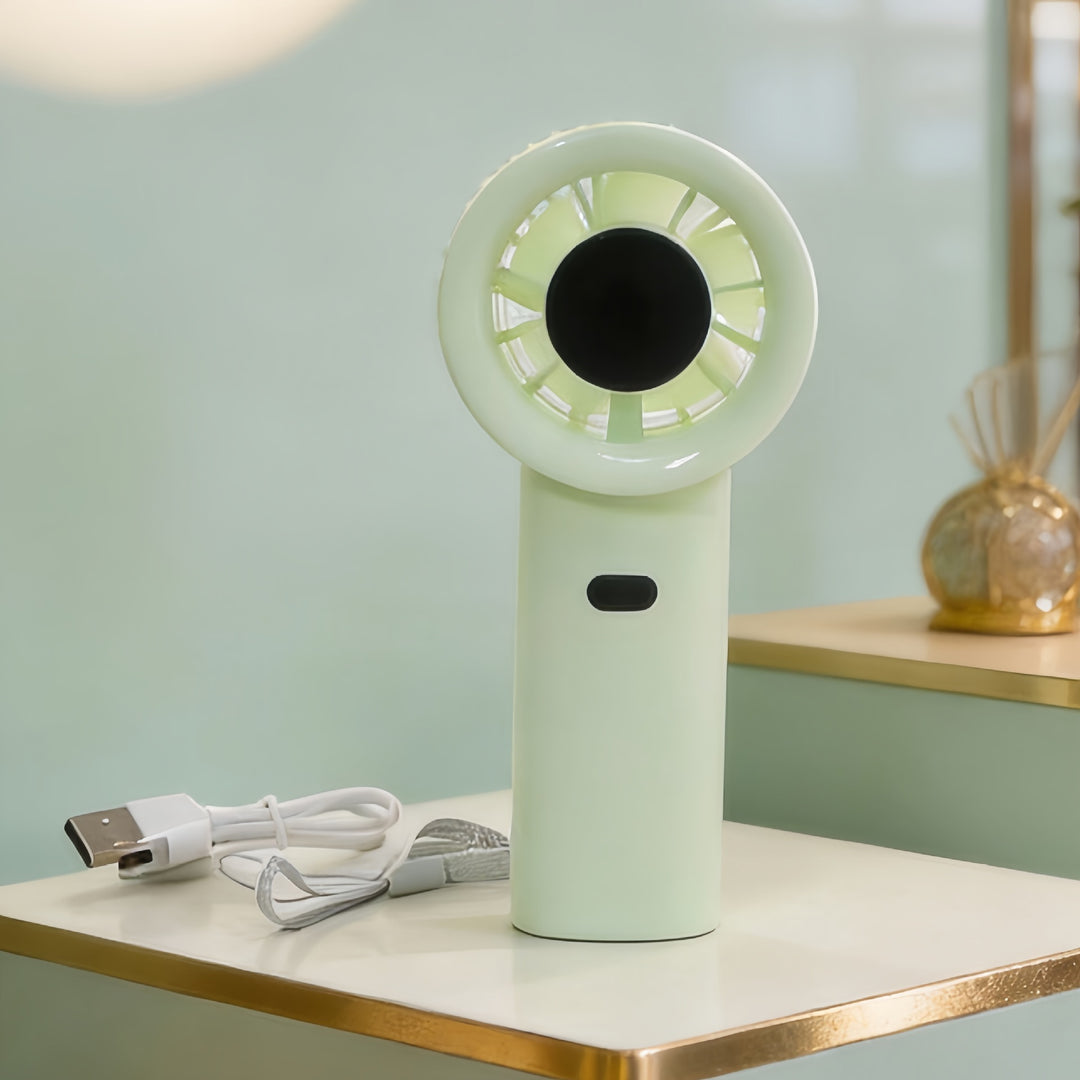 Women Portable USB Hand Fan with Ergonomic Design Bowlift