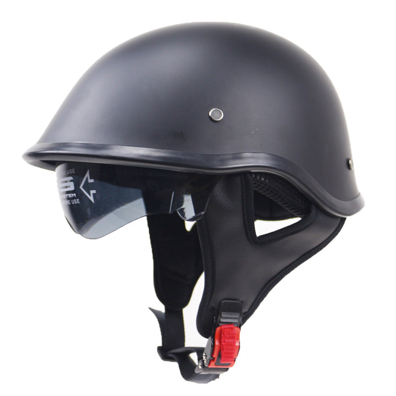 Classic Half-Shell Motorcycle Helmet with Visor Bowlift