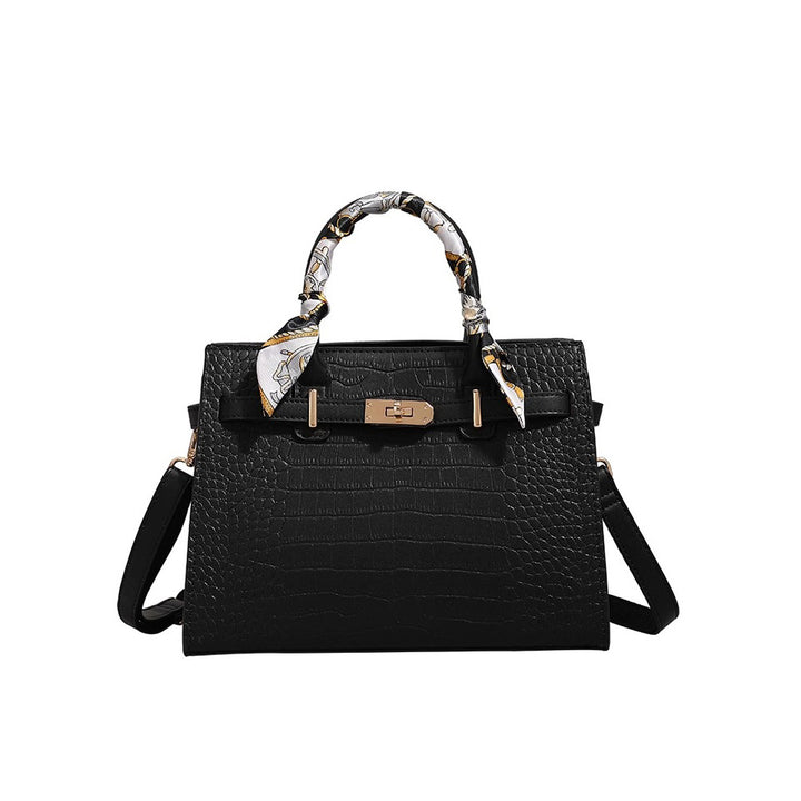 Chic Crocodile-Embossed Handbag Bowlift