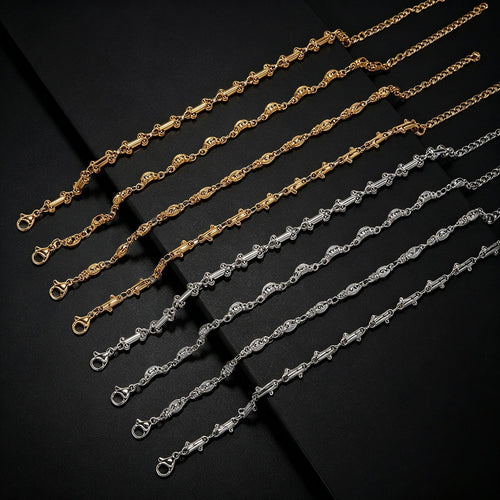 Intricate Textured Chain Bracelet Bowlift