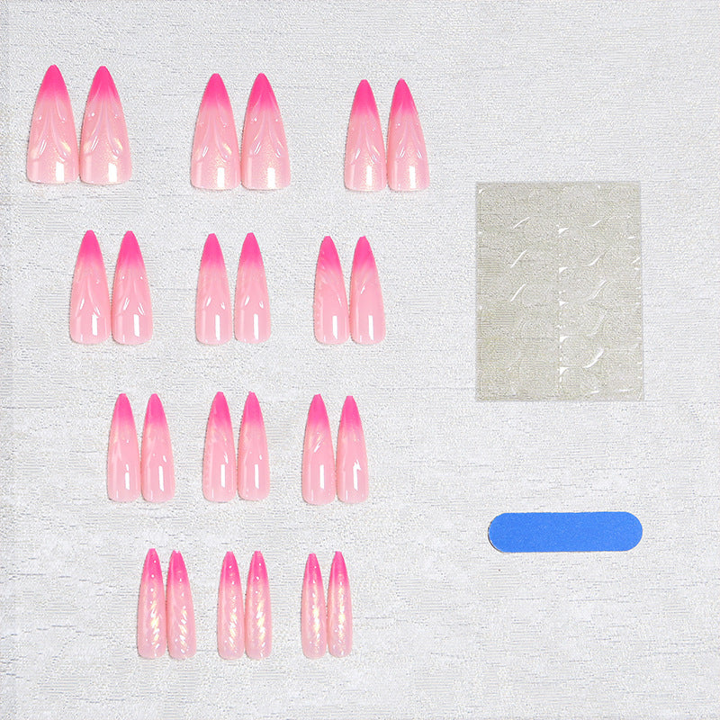 Artificial nails in modern design with pointed accents Bowlift