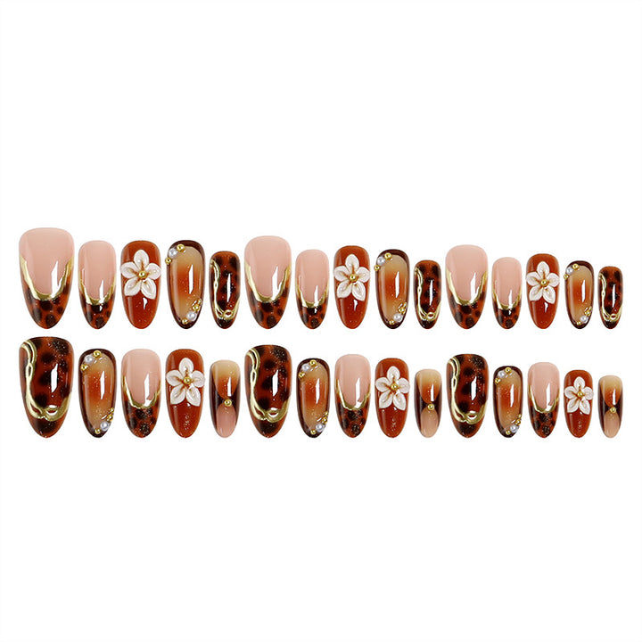 Elegant artificial nails with floral and animal motifs Bowlift