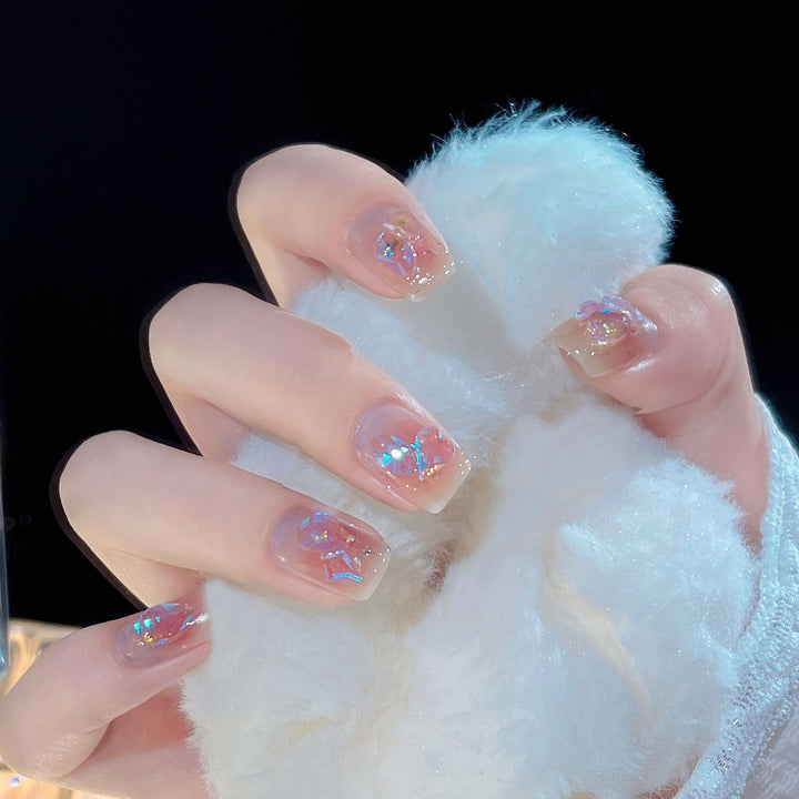Decorative Floral Press-On Nail Art Set Bowlift