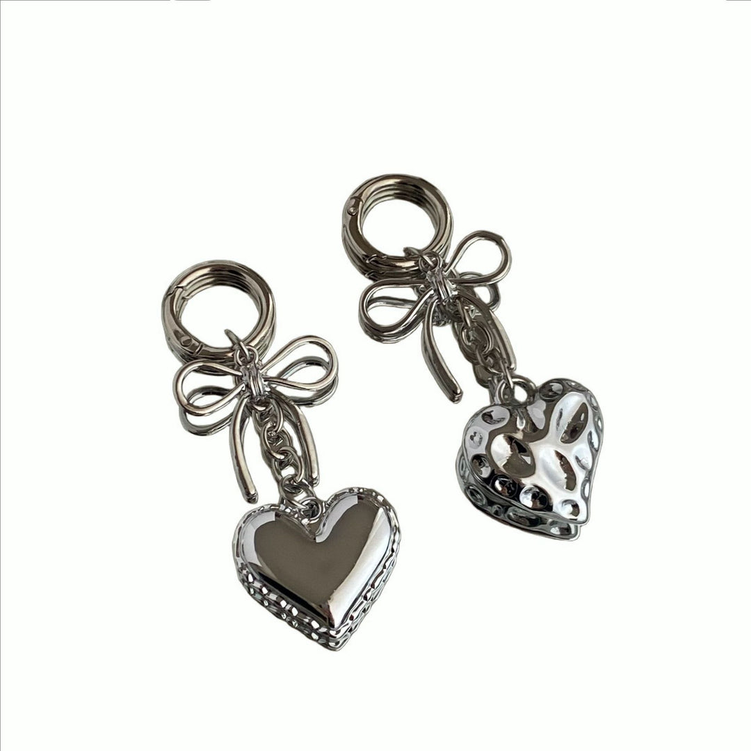 Heart-Shaped Charm Keychain Bowlift 1787102644
