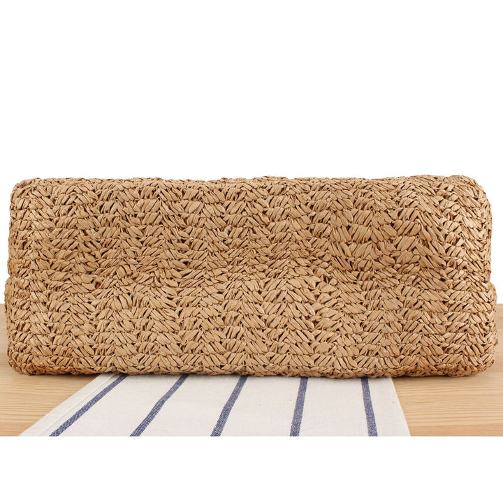 Braided beach bag with wood details Bowlift