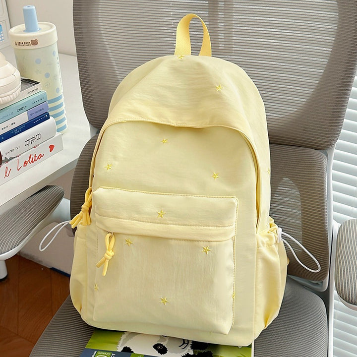 Casual Star-Embellished School Backpack