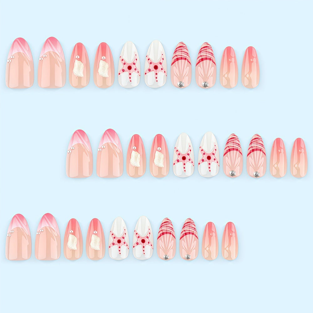 Elegant sea motif artificial nails Bowlift