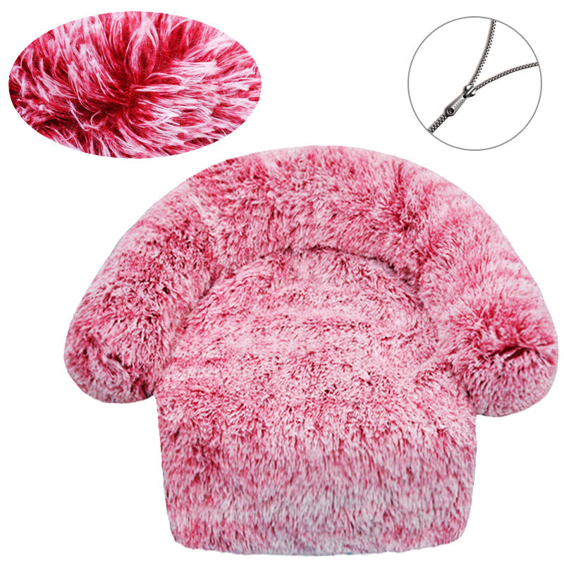 Plush Comfort Lounge Chair Dog Bed