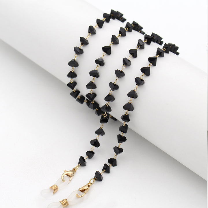 Heart Shaped Beaded Eyewear Chain Bowlift