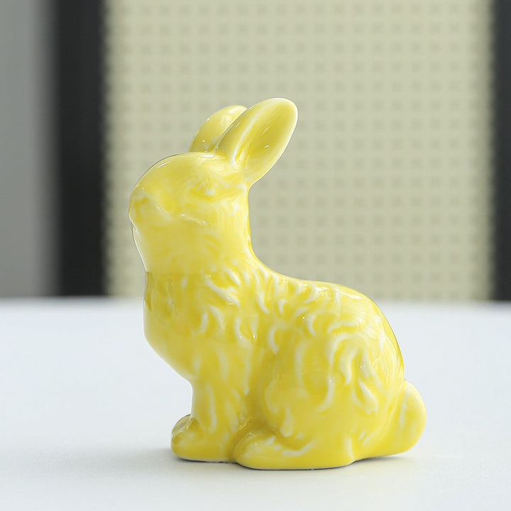 Whimsical Ceramic Rabbit Sculpture Bowlift