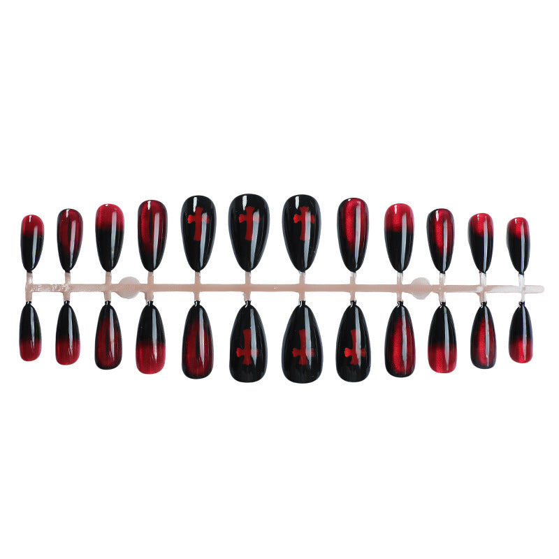 Edgy Gothic Press-On Nail Art Set Bowlift