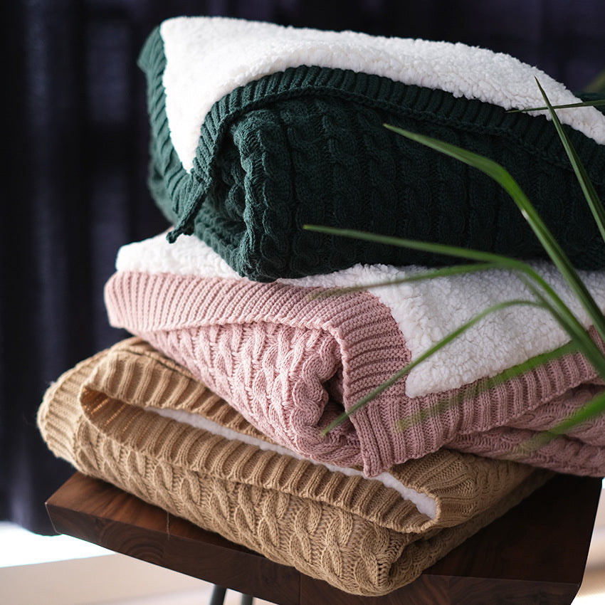 Cozy Knitted Throw Blanket