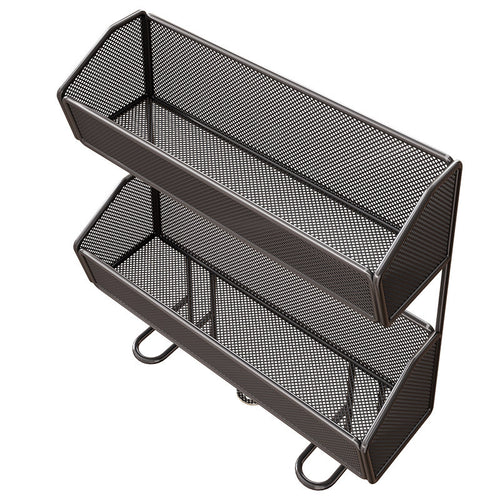 Two-Tier Mesh Countertop Vanity Organizer Shelf with Elevated Support Legs