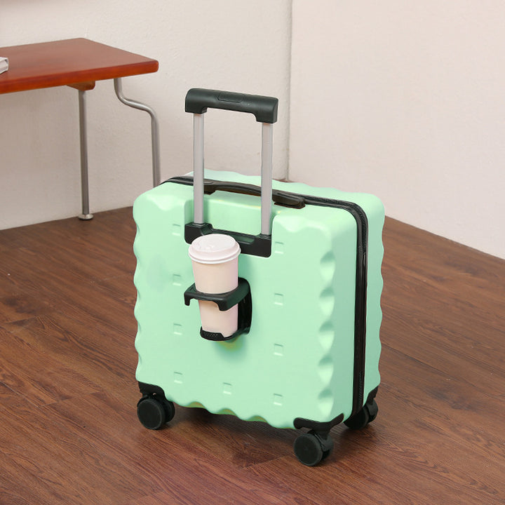Unisex Innovative Textured Carry-On Spinner Suitcase Bowlift