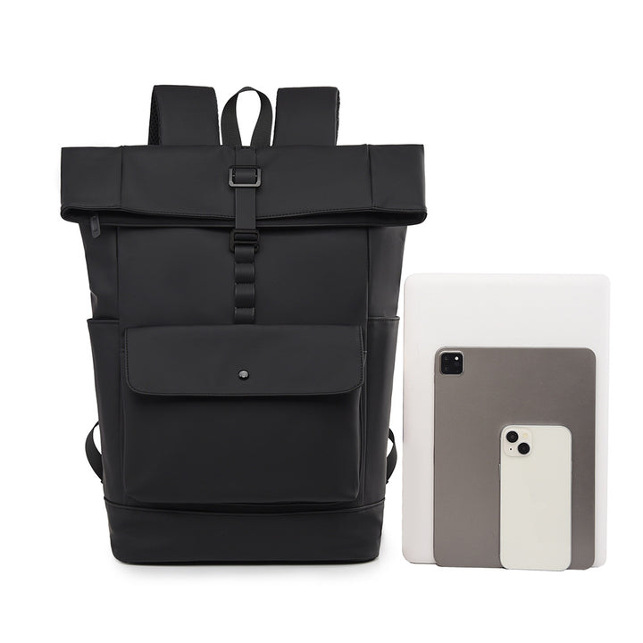 Modern roll top backpack with waterproof material and security closure Bowlift