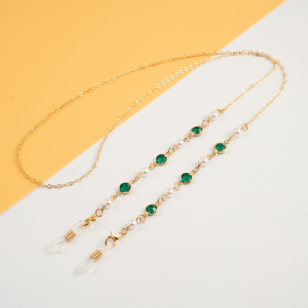 Pearl and Crystal Eyewear Chain Bowlift