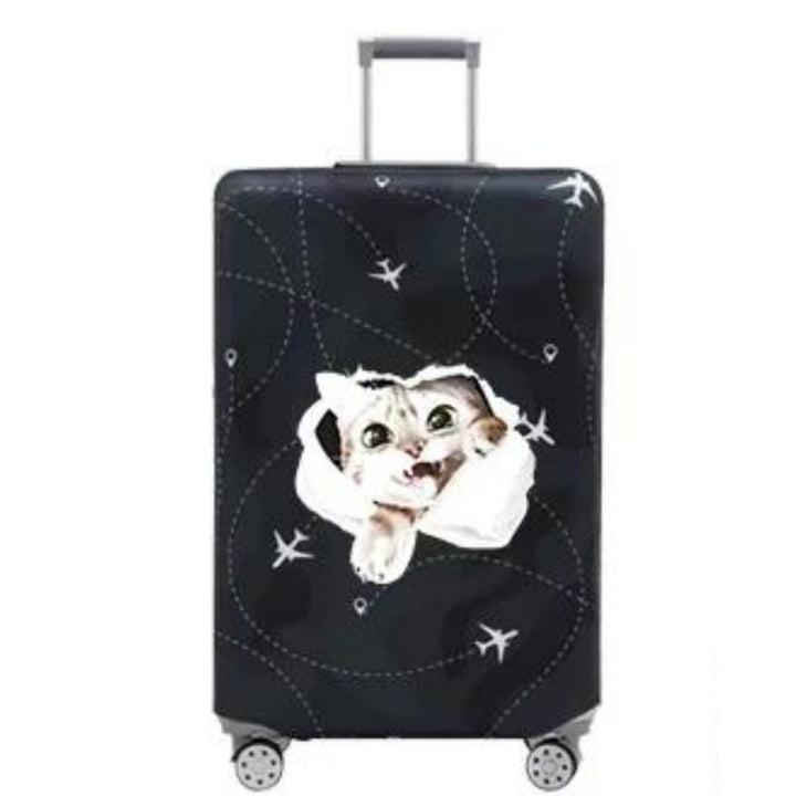 Women's hard shell suitcase with playful cat motif Bowlift