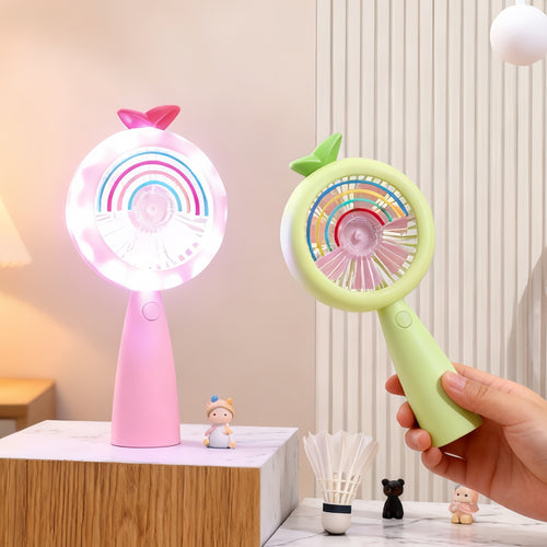 Women's portable multifunction fan with LED lighting Bowlift