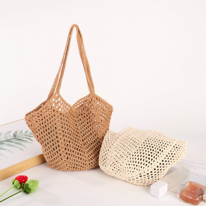 Handwoven jute tote Bowlift