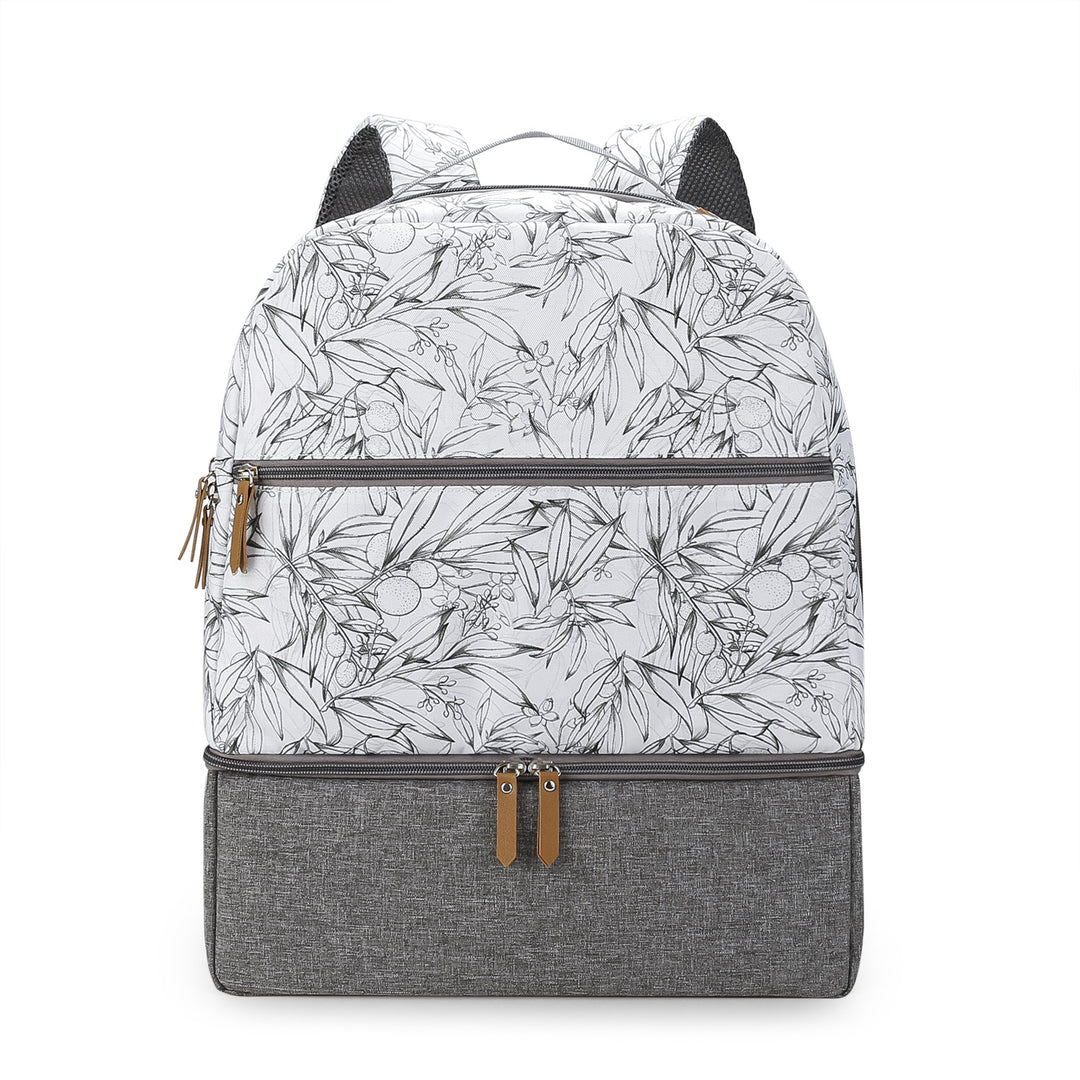Backpack with Floral Pattern and Separate Compartment Bowlift