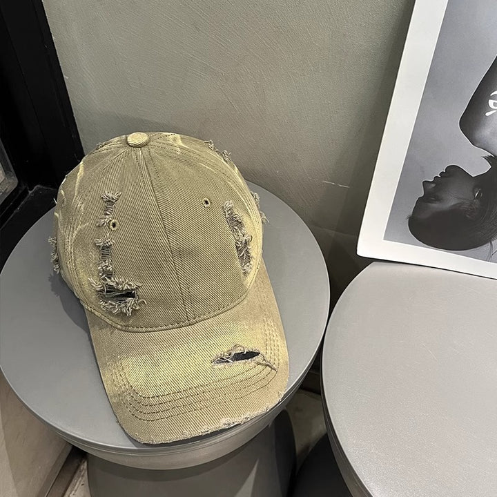Men's Distressed Denim Cap Bowlift 1784188541