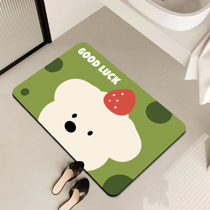 Cute Cartoon Bear-Themed Bath Mat Bowlift