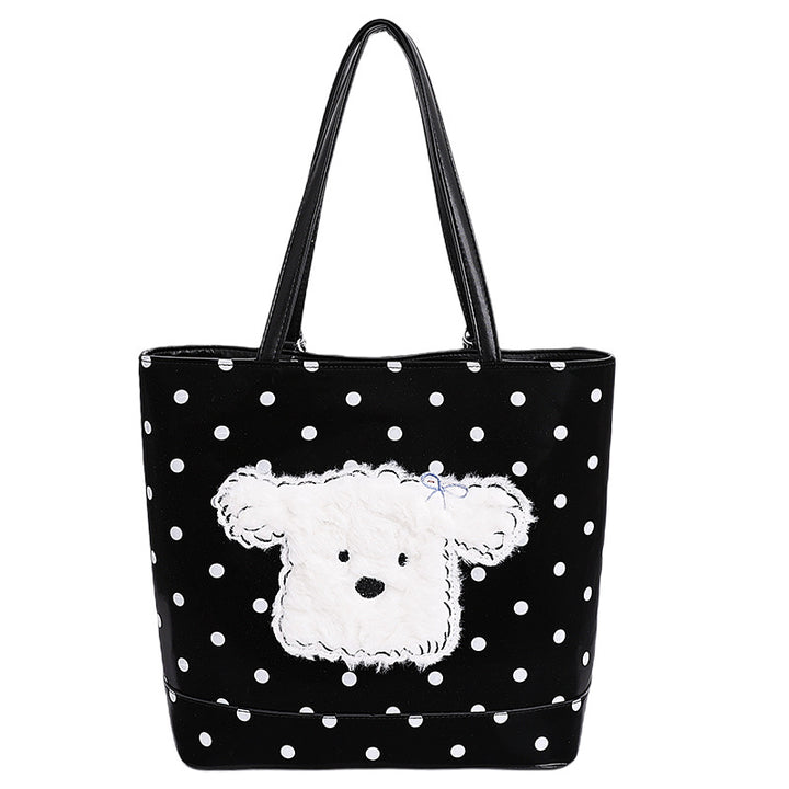 Plush shoulder bag with playful dog motif Bowlift