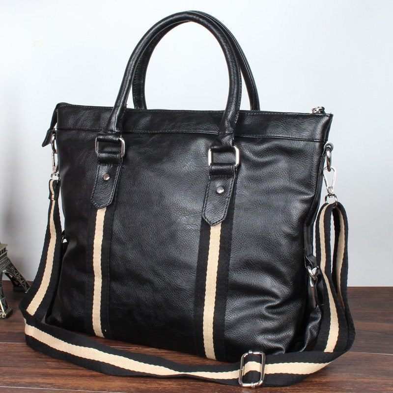 Elegant and Multifunctional Leather Briefcase Bowlift
