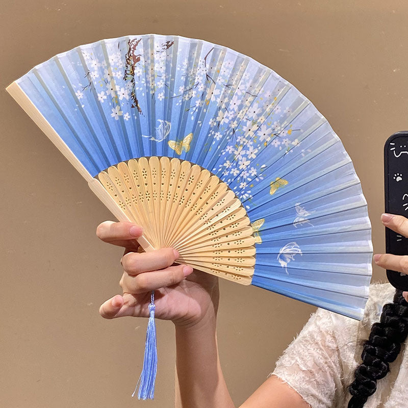 Handcrafted fan with Elegant flower pattern Bowlift