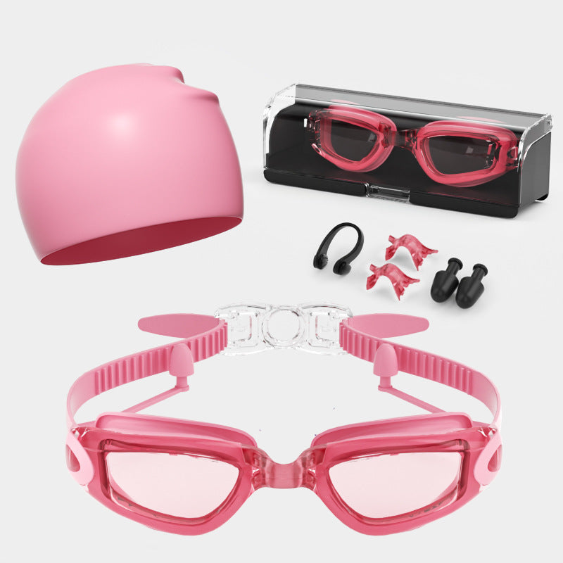 High-Performance Swimming Goggles Set Bowlift