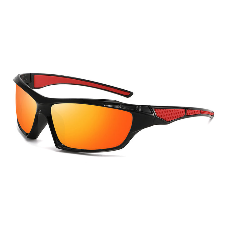 Unisex nan sporty wraparound sunglasses with polarized, shatterproof polycarbonate lenses and non-slip nose pads Bowlift
