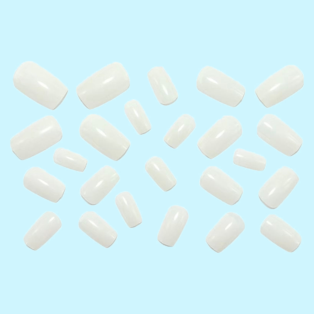 Artificial nails in elegant French design with high-gloss finish Bowlift