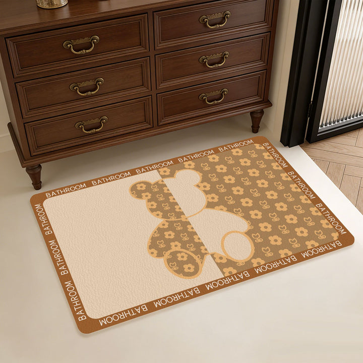 Geometric Patterned Memory Foam Bath Mat Bowlift