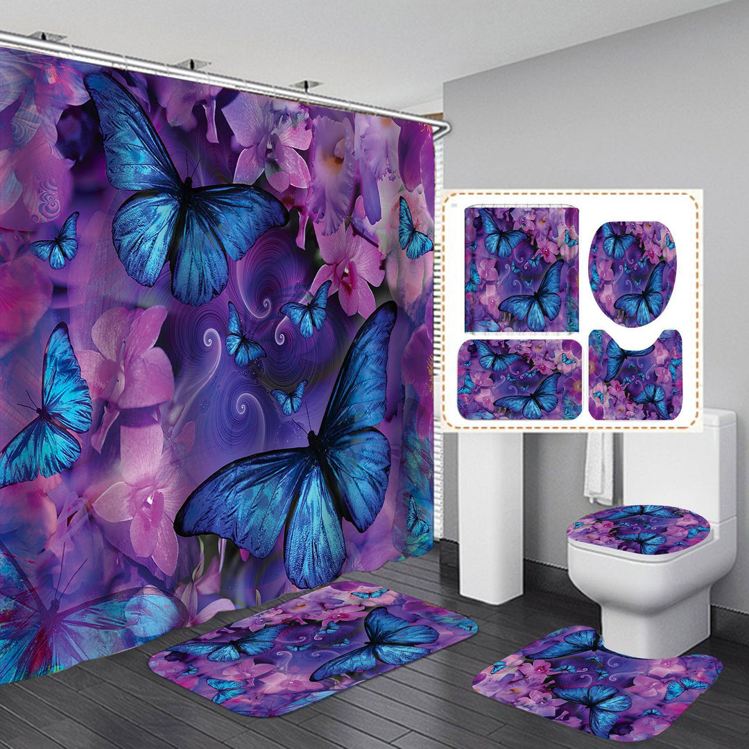 Butterfly-Themed Bathroom Decor Set Bowlift