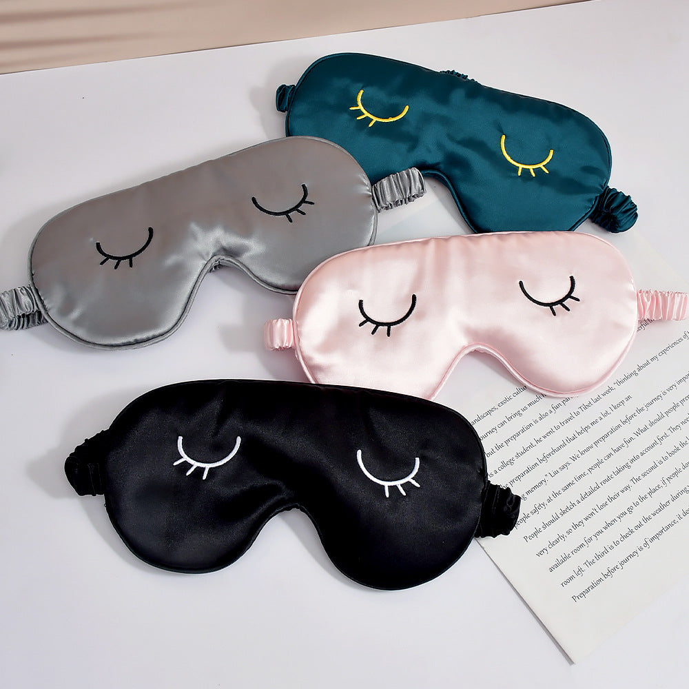 Unisex nan silky-soft eye mask with ergonomic contour and adjustable elastic band Bowlift