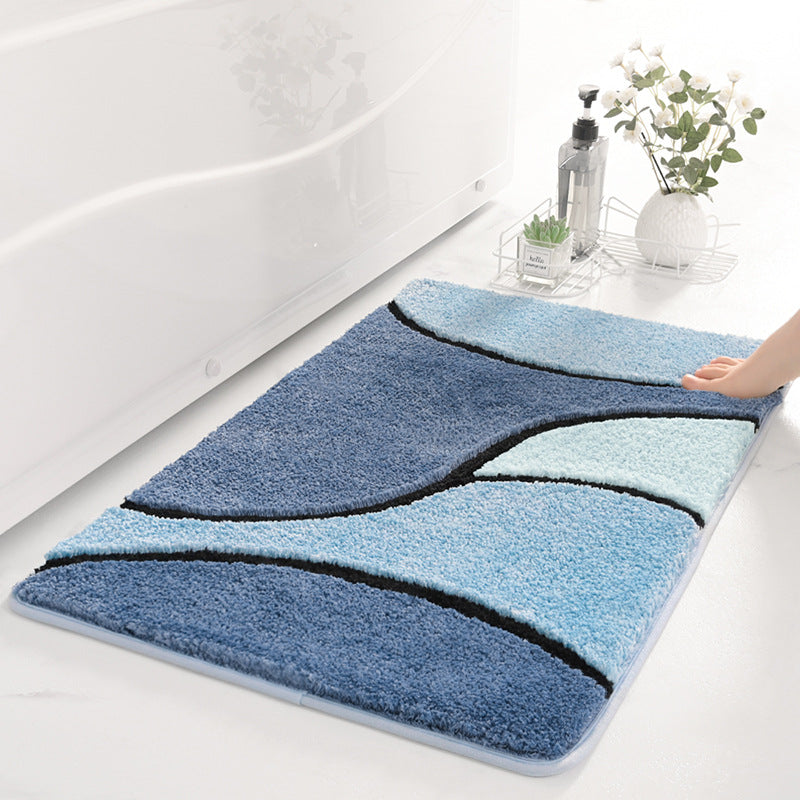 Wave Patterned Bathroom Mat Bowlift