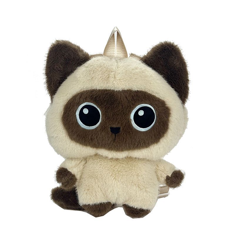 Cute Plush Cat Backpack Bowlift