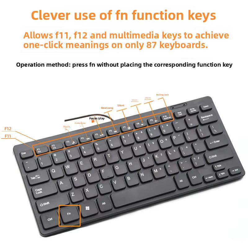 Wired Compact Keyboard Bowlift