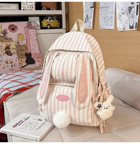 Cute Bunny Ear Design School Backpack