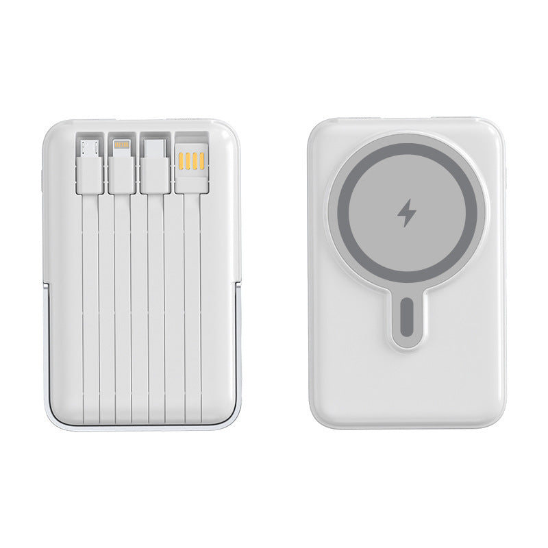 Portable power bank with multifunctional charging cables Bowlift