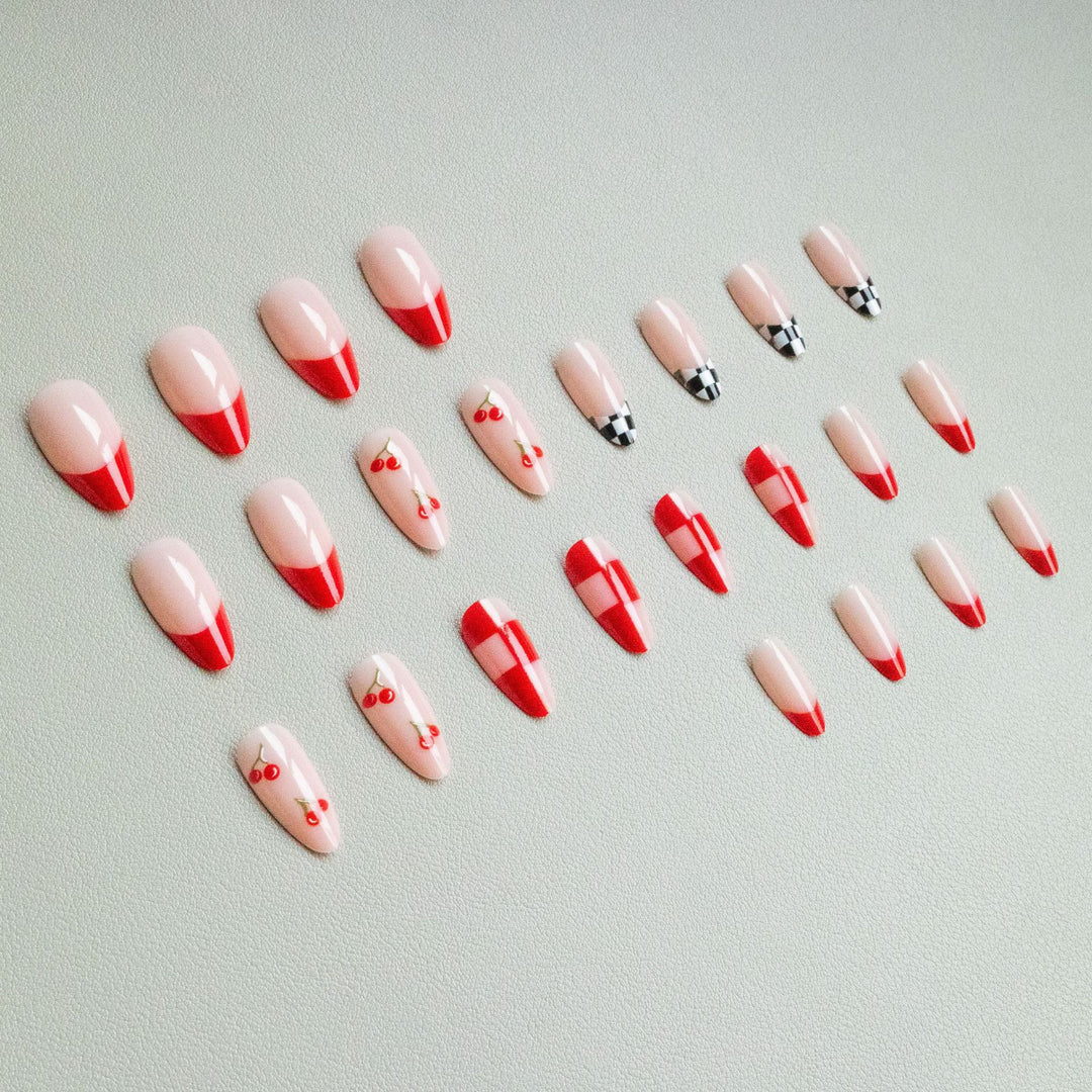 Creative Cherry Pattern Nail Art Set