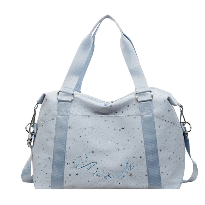 Stylish Star-Embellished Travel Duffle Bag