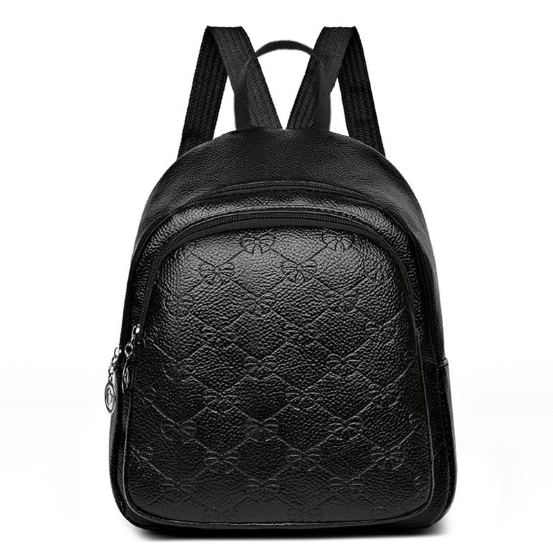 Women's Elegant Textured Mini Backpack Bowlift