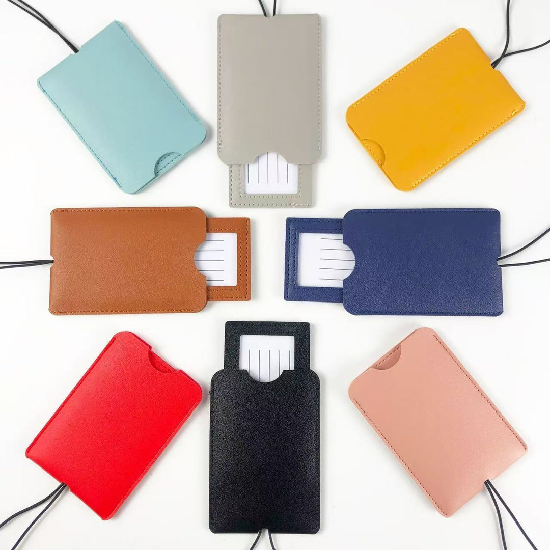 Premium Leather Travel Identification Holder Bowlift