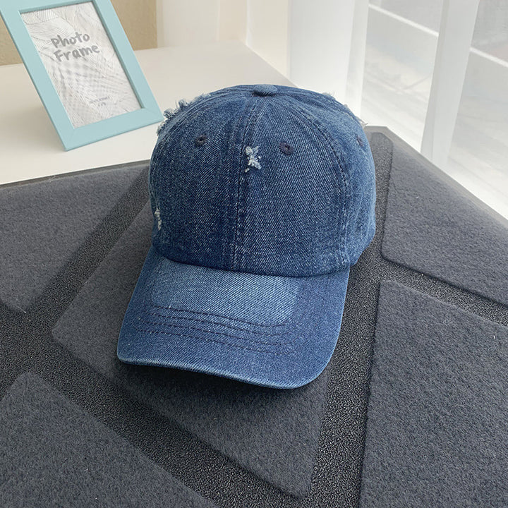 Women's Distressed Denim Baseball Cap Bowlift 1784084168
