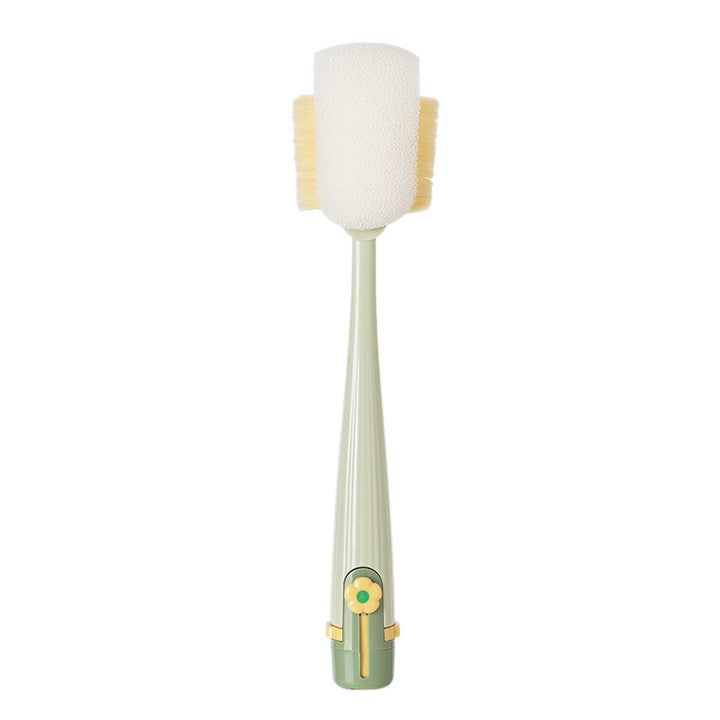 Ergonomic long-handle bottle and straw cleaning brush set with replaceable sponge head Bowlift